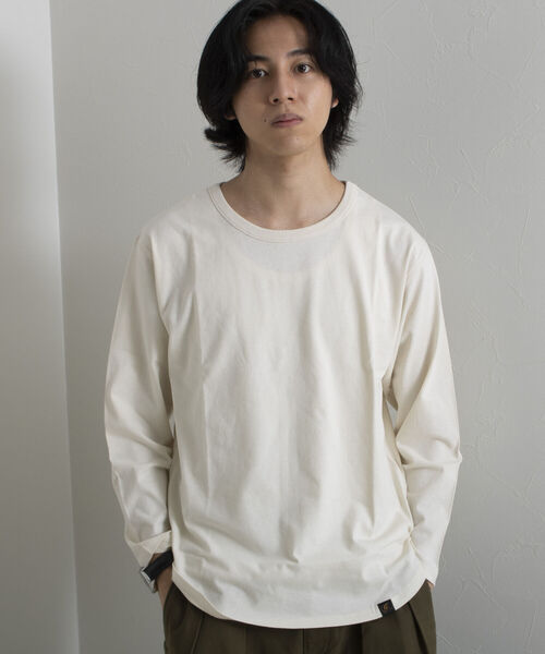 GLOSTER（グロスター）の「【GLOSTER/グロスター】レイヤードラウンドロンT（Tシャツ/カットソー・メンズ・オフホワイト/ミント/チャコールグレー/ベージュ・S/M/L）」の12枚目の写真