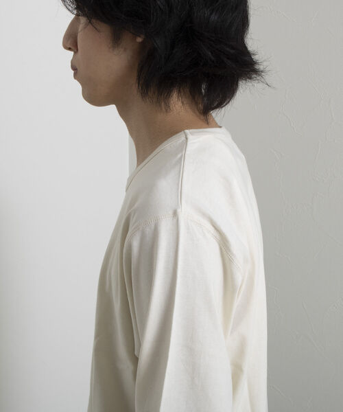 GLOSTER（グロスター）の「【GLOSTER/グロスター】レイヤードラウンドロンT（Tシャツ/カットソー・メンズ・オフホワイト/ミント/チャコールグレー/ベージュ・S/M/L）」の8枚目の写真