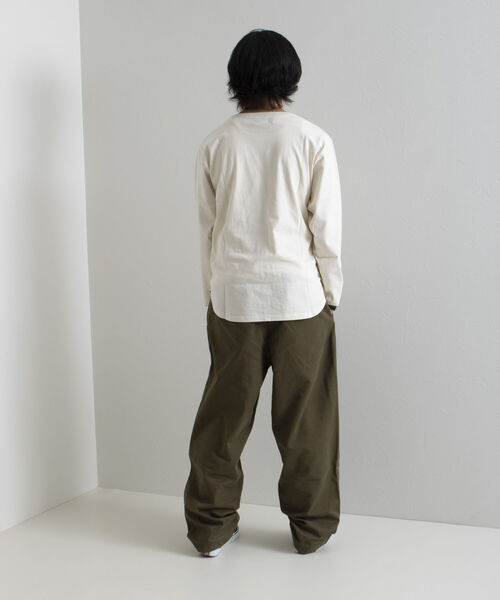 GLOSTER（グロスター）の「【GLOSTER/グロスター】レイヤードラウンドロンT（Tシャツ/カットソー・メンズ・オフホワイト/ミント/チャコールグレー/ベージュ・S/M/L）」の13枚目の写真