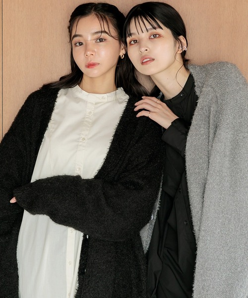 Dita Muaj.(ディータムアージュ)の「ロングシャツワンピース(ワンピース・レディース・ブラック/チェック/ホワイト・FREE)」の8枚目の写真