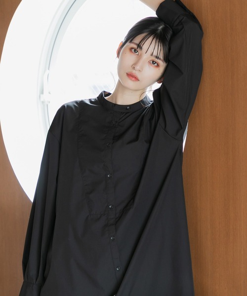 Dita Muaj.(ディータムアージュ)の「ロングシャツワンピース(ワンピース・レディース・ブラック/チェック/ホワイト・FREE)」の14枚目の写真