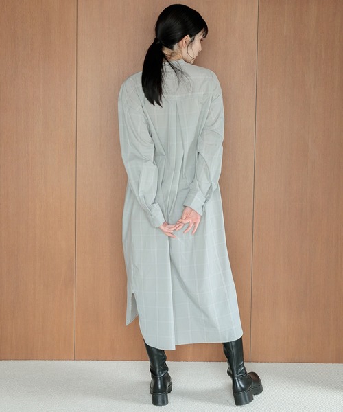 Dita Muaj.(ディータムアージュ)の「ロングシャツワンピース(ワンピース・レディース・ブラック/チェック/ホワイト・FREE)」の19枚目の写真