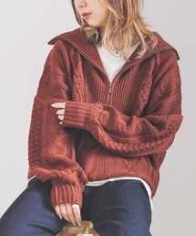 osharewalker | 『ハーフジップデザインケーブルニット』(ニット/セーター)