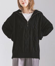 osharewalker | 『ハーフジップデザインケーブルニット』(ニット/セーター)