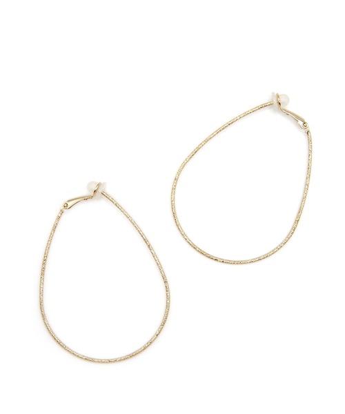 colleca la（コレカラ）の「梨地ドロップフープイヤリング（イヤリング・レディース・シルバー/ゴールド・FREE）」の4枚目の写真