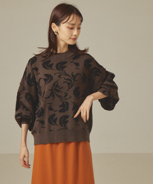 abahouse mavie | ジャガード袖ボリュームプルオーバー(ニット/セーター)