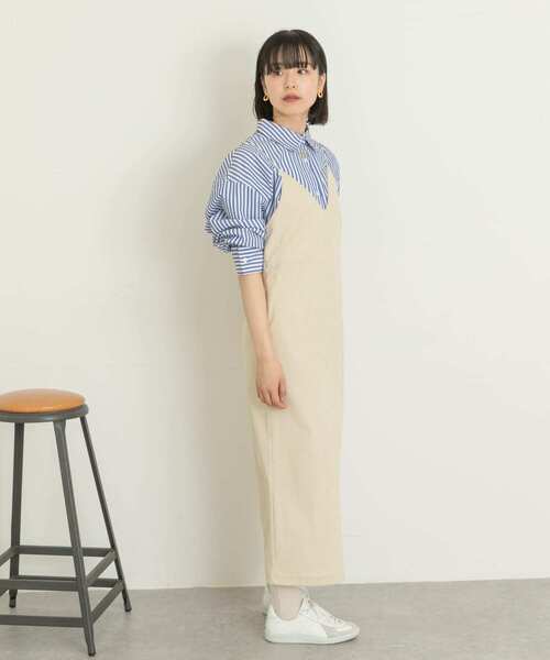 UR Lab.(アーバンリサーチラボ)の「コーデュロイキャミワンピース(ワンピース・レディース・オフホワイト/ブラウン/ネイビー・FREE)」の9枚目の写真