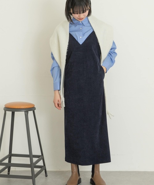 UR Lab.(アーバンリサーチラボ)の「コーデュロイキャミワンピース(ワンピース・レディース・オフホワイト/ブラウン/ネイビー・FREE)」の17枚目の写真