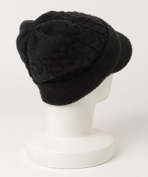 FUNALIVE（ファンアライブ）の「jou jou lier ケーブルMIXニットキャップ（ニットキャップ/ビーニー・レディース・ブラック/グレー/ブラウン/アイボリー・FREE）」の5枚目の写真