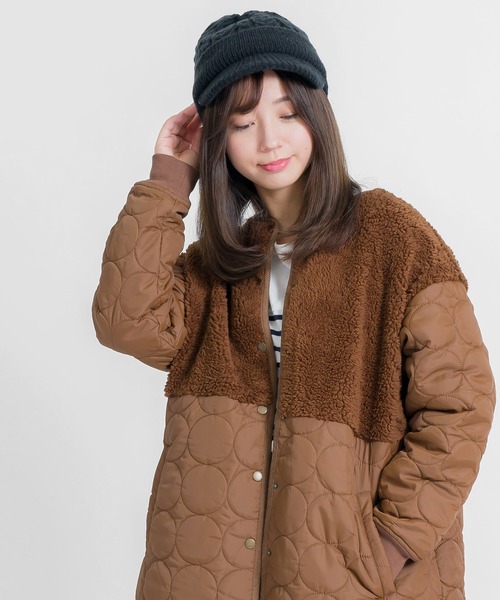 FUNALIVE（ファンアライブ）の「jou jou lier ケーブルMIXニットキャップ（ニットキャップ/ビーニー・レディース・ブラック/グレー/ブラウン/アイボリー・FREE）」の10枚目の写真