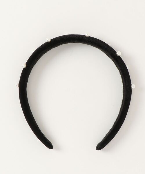 prose verse（プロズヴェール）の「パールドットベロアカチューシャ（その他ヘアアクセサリー・レディース・ブラック・ﾌﾘ-）」の4枚目の写真