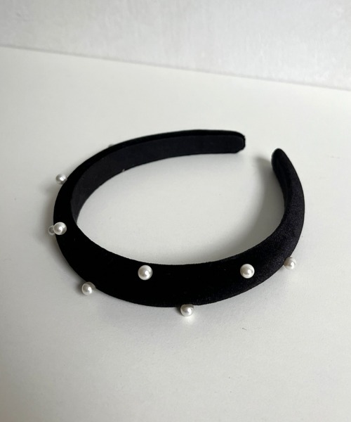 prose verse（プロズヴェール）の「パールドットベロアカチューシャ（その他ヘアアクセサリー・レディース・ブラック・ﾌﾘ-）」の7枚目の写真