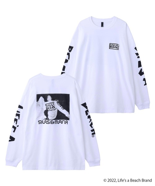 SILAS(サイラス)の「SILASxLIFE'S A BEACH PHOTO PRINT WIDE L/S TEE(Tシャツ/カットソー・メンズ・ブラック/ホワイト/ピンク・M/L/XL)」の2枚目の写真