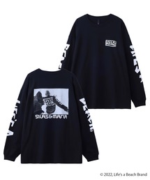 SILASxLIFE'S A BEACH PHOTO PRINT WIDE L/S TEE