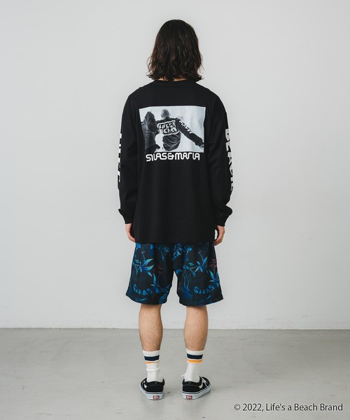 SILAS(サイラス)の「SILASxLIFE'S A BEACH PHOTO PRINT WIDE L/S TEE(Tシャツ/カットソー・メンズ・ブラック/ホワイト/ピンク・M/L/XL)」の10枚目の写真