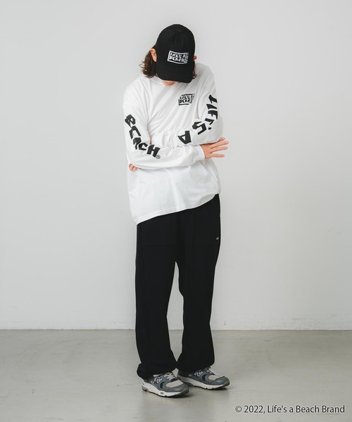 SILAS(サイラス)の「SILASxLIFE'S A BEACH PHOTO PRINT WIDE L/S TEE(Tシャツ/カットソー・メンズ・ブラック/ホワイト/ピンク・M/L/XL)」の13枚目の写真