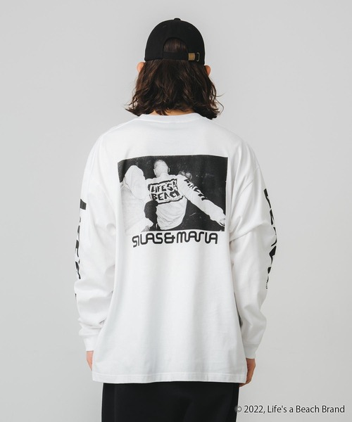 SILAS(サイラス)の「SILASxLIFE'S A BEACH PHOTO PRINT WIDE L/S TEE(Tシャツ/カットソー・メンズ・ブラック/ホワイト/ピンク・M/L/XL)」の12枚目の写真