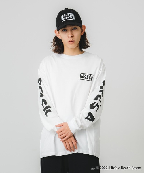 SILAS(サイラス)の「SILASxLIFE'S A BEACH PHOTO PRINT WIDE L/S TEE(Tシャツ/カットソー・メンズ・ブラック/ホワイト/ピンク・M/L/XL)」の11枚目の写真