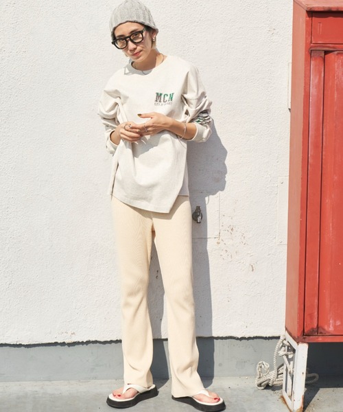 Auntie Rosa Holiday（アンティローザホリデー）の「レーヨンナイロンリブニットパンツ / サイズ展開あり（その他パンツ・レディース・ブラック/グレー/イエロー/アイボリー・SMALL/MEDIUM）」の15枚目の写真