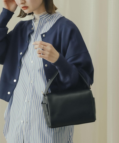 SENSE OF PLACE by URBAN RESEARCH（センスオブプレイスバイアーバンリサーチ）の「ワンハンドルバッグ（ハンドバッグ・レディース・アイボリー/ブラック/グリーン・ONE）」の3枚目の写真