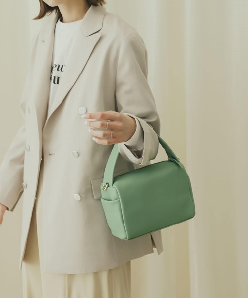 SENSE OF PLACE by URBAN RESEARCH（センスオブプレイスバイアーバンリサーチ）の「ワンハンドルバッグ（ハンドバッグ・レディース・アイボリー/ブラック/グリーン・ONE）」の7枚目の写真