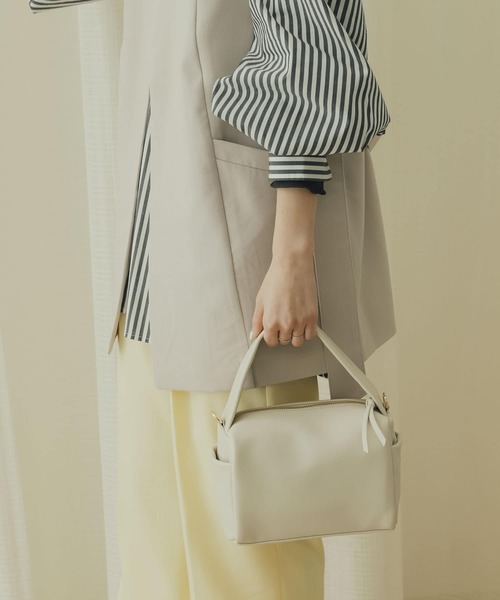 SENSE OF PLACE by URBAN RESEARCH（センスオブプレイスバイアーバンリサーチ）の「ワンハンドルバッグ（ハンドバッグ・レディース・アイボリー/ブラック/グリーン・ONE）」の10枚目の写真