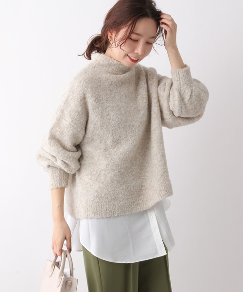 LEPSIM（レプシィム）の「ソデタプボリュームプルオーバー　169419（ニット/セーター・レディース・グレー/オフホワイト/ピンク・FREE）」の6枚目の写真