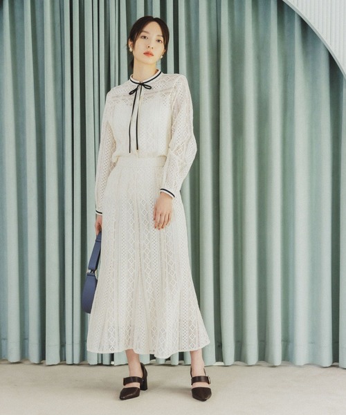 Andemiu（アンデミュウ）の「レースマーメイドスカート186511（スカート・レディース・ネイビー/ラベンダー/アイボリー・SMALL/MEDIUM）」の8枚目の写真