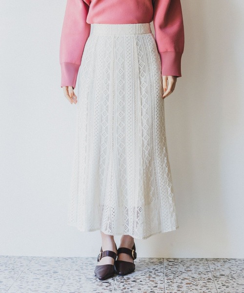 Andemiu（アンデミュウ）の「レースマーメイドスカート186511（スカート・レディース・ネイビー/ラベンダー/アイボリー・SMALL/MEDIUM）」の10枚目の写真
