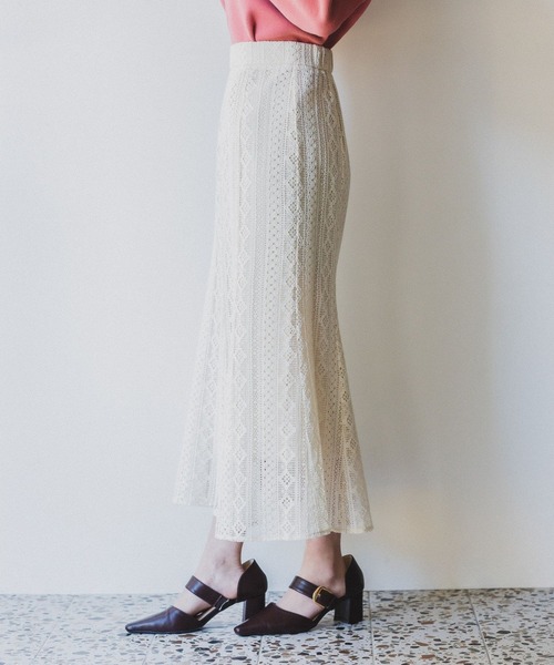 Andemiu（アンデミュウ）の「レースマーメイドスカート186511（スカート・レディース・ネイビー/ラベンダー/アイボリー・SMALL/MEDIUM）」の11枚目の写真