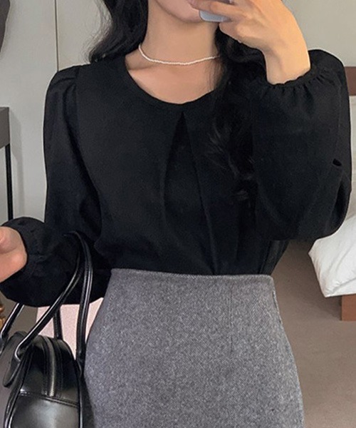 SONA(ソナ)の「SONA コーデュロイパフブラウス(シャツ/ブラウス・レディース・ピンク/ブラック・FREE)」の2枚目の写真