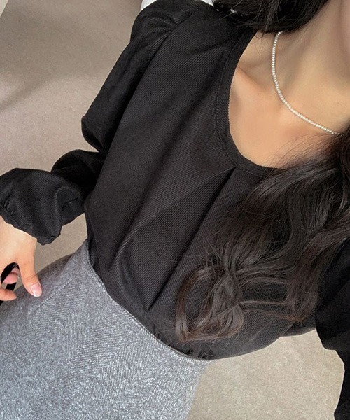 SONA(ソナ)の「SONA コーデュロイパフブラウス(シャツ/ブラウス・レディース・ピンク/ブラック・FREE)」の5枚目の写真