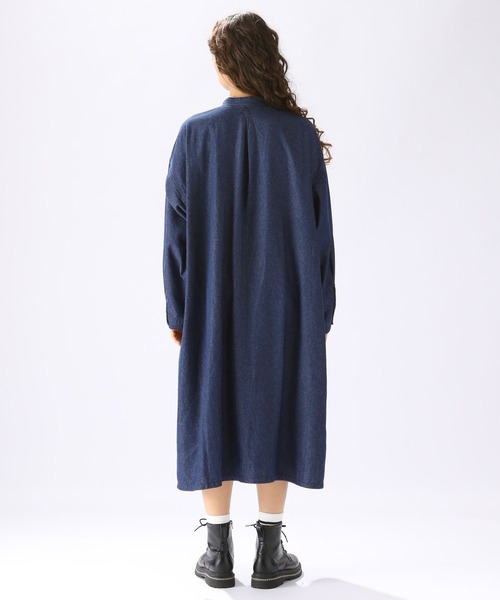 niko and...（ニコアンド）の「[niko and ...JEANS 2023SS]ワークスタンドワンピース（シャツワンピース・レディース・ライトブルー/ブルー・FREE）」の9枚目の写真