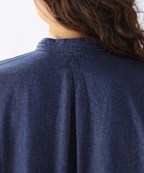 niko and...（ニコアンド）の「[niko and ...JEANS 2023SS]ワークスタンドワンピース（シャツワンピース・レディース・ライトブルー/ブルー・FREE）」の15枚目の写真