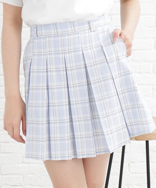 PINK-latte（ピンクラテ）の「◆【130cmサイズあり/ウエスト調整可】定番人気商品♪アジャスター付プリーツスカート（スカート・キッズ・ベージュ系その他4/ホワイト系4/グレー系1/ブルー系6/ブラック系1/ベージュ系1/ブルー系1・15 /13/14/16）」の6枚目の写真