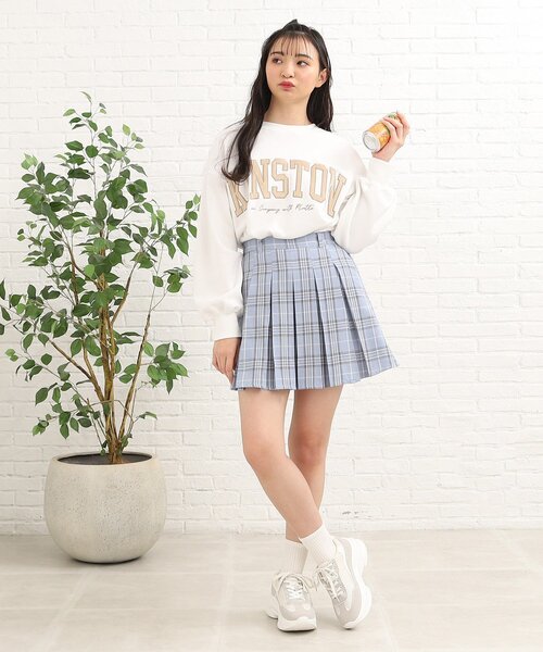 PINK-latte（ピンクラテ）の「◆【130cmサイズあり/ウエスト調整可】定番人気商品♪アジャスター付プリーツスカート（スカート・キッズ・ベージュ系その他4/ホワイト系4/グレー系1/ブルー系6/ブラック系1/ベージュ系1/ブルー系1・15 /13/14/16）」の19枚目の写真