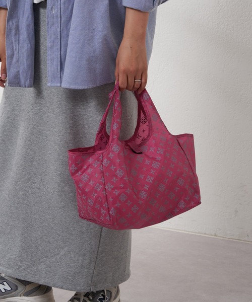 Daily russet（デイリー ラシット）の「ポケッタブルコンビニエコバッグ（S)（エコバッグ/サブバッグ・レディース・ピンク/カーキ/ブラック/シルバー/グレイッシュベージュ/グリーン/オレンジ・FREE）」の5枚目の写真