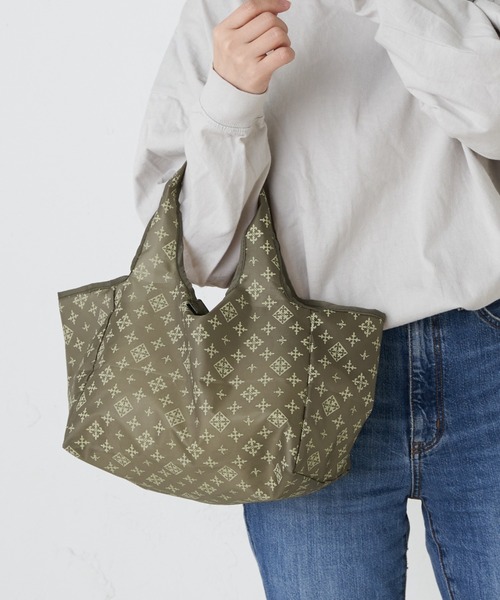 Daily russet（デイリー ラシット）の「ポケッタブルコンビニエコバッグ（S)（エコバッグ/サブバッグ・レディース・ピンク/カーキ/ブラック/シルバー/グレイッシュベージュ/グリーン/オレンジ・FREE）」の9枚目の写真