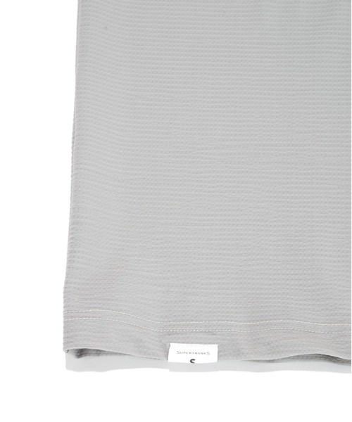 SUPERTHANKS（スーパーサンクス）の「【通気性/速乾性】 バックプリント ビッグシルエット ストレッチＴシャツ（ユニセックス）QUICK-DRY LOGO BACK PRINT T-SHIRT（Tシャツ/カットソー・メンズ・ブラック/チャコールグレー/ネイビー/ライトグレー・M/S/L）」の6枚目の写真
