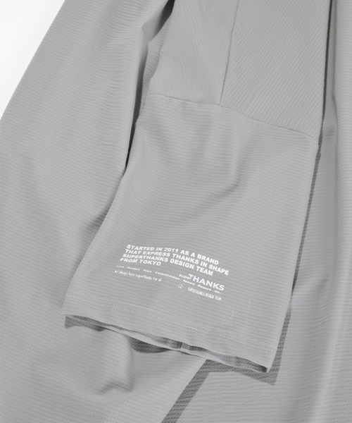 SUPERTHANKS（スーパーサンクス）の「【通気性/速乾性】 バックプリント ビッグシルエット ストレッチＴシャツ（ユニセックス）QUICK-DRY LOGO BACK PRINT T-SHIRT（Tシャツ/カットソー・メンズ・ブラック/チャコールグレー/ネイビー/ライトグレー・M/S/L）」の7枚目の写真