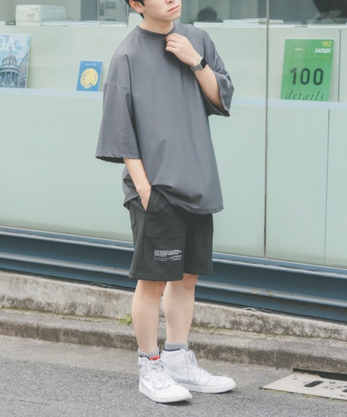 SUPERTHANKS（スーパーサンクス）の「【通気性/速乾性】 バックプリント ビッグシルエット ストレッチＴシャツ（ユニセックス）QUICK-DRY LOGO BACK PRINT T-SHIRT（Tシャツ/カットソー・メンズ・ブラック/チャコールグレー/ネイビー/ライトグレー・M/S/L）」の13枚目の写真