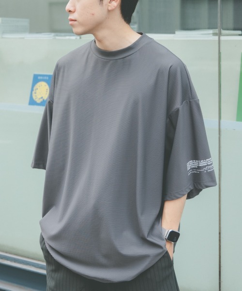 SUPERTHANKS（スーパーサンクス）の「【通気性/速乾性】 バックプリント ビッグシルエット ストレッチＴシャツ（ユニセックス）QUICK-DRY LOGO BACK PRINT T-SHIRT（Tシャツ/カットソー・メンズ・ブラック/チャコールグレー/ネイビー/ライトグレー・M/S/L）」の16枚目の写真