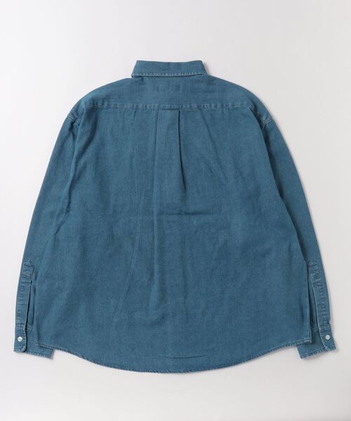 ARCADE（アーケード）の「ビッグシルエット オーバーサイズ デニムシャツ（シャツ/ブラウス・メンズ・ブルー/インディゴブルー/ライトブルー・M/L）」の4枚目の写真