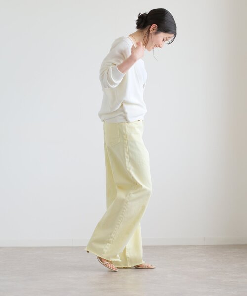 Spick & Span(スピックアンドスパン)の「ミラノリブカシュクールプルオーバー(ニット/セーター・レディース・ホワイト/ブルー系その他/チャコールグレー・FREE)」の5枚目の写真