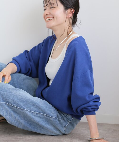 Spick & Span(スピックアンドスパン)の「ミラノリブカシュクールプルオーバー(ニット/セーター・レディース・ホワイト/ブルー系その他/チャコールグレー・FREE)」の7枚目の写真