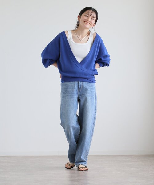 Spick & Span(スピックアンドスパン)の「ミラノリブカシュクールプルオーバー(ニット/セーター・レディース・ホワイト/ブルー系その他/チャコールグレー・FREE)」の10枚目の写真