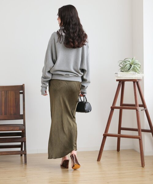 Spick & Span(スピックアンドスパン)の「ミラノリブカシュクールプルオーバー(ニット/セーター・レディース・ホワイト/ブルー系その他/チャコールグレー・FREE)」の18枚目の写真