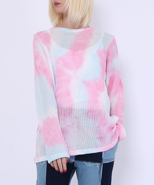 PUNYUS（プニュズ）の「グラデーションニットプルオーバー（ニット/セーター・レディース・グリーン/ピンク/ブルー・2/3/1/4）」の3枚目の写真