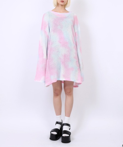 PUNYUS（プニュズ）の「グラデーションニットプルオーバー（ニット/セーター・レディース・グリーン/ピンク/ブルー・2/3/1/4）」の6枚目の写真