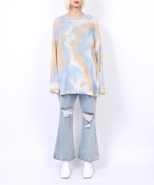 PUNYUS（プニュズ）の「グラデーションニットプルオーバー（ニット/セーター・レディース・グリーン/ピンク/ブルー・2/3/1/4）」の7枚目の写真